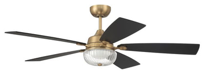 ##Antique Hardware## 52" Chandler in Satin Brass w/ Flat Black/Black Walnut Blades