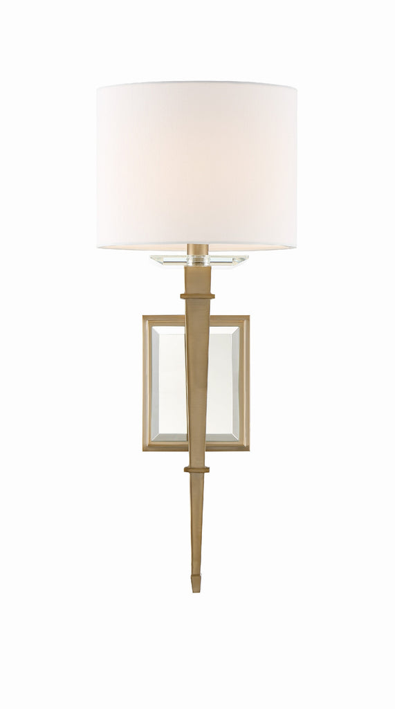 ##Antique Hardware## Clifton 1 Light Aged Brass Sconce