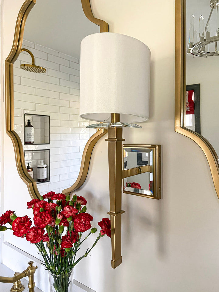 ##Antique Hardware## Clifton 1 Light Aged Brass Sconce