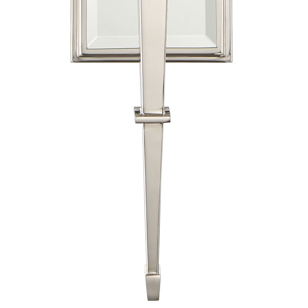 ##Antique Hardware## Clifton 1 Light Polished Nickel Sconce