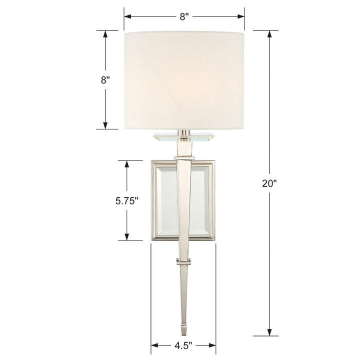 ##Antique Hardware## Clifton 1 Light Aged Brass Sconce