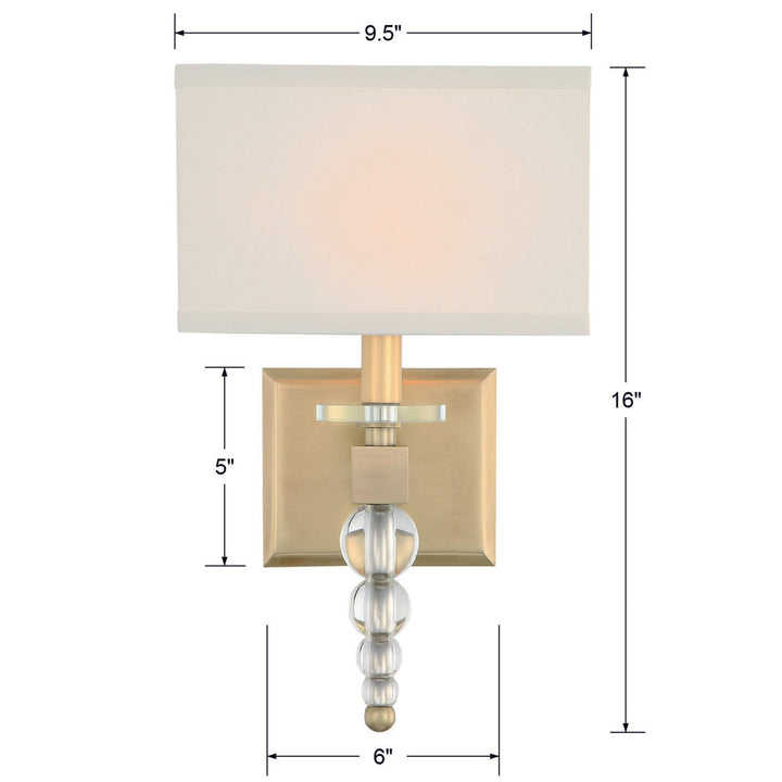 ##Antique Hardware## Clover 1 Light Aged Brass Sconce