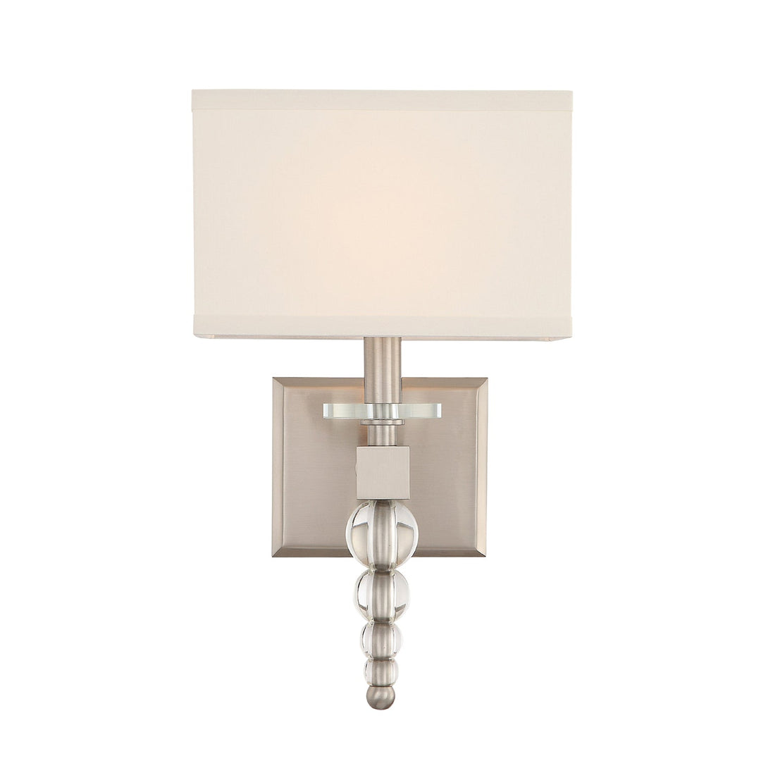 ##Antique Hardware## Clover 1 Light Brushed Nickel Sconce