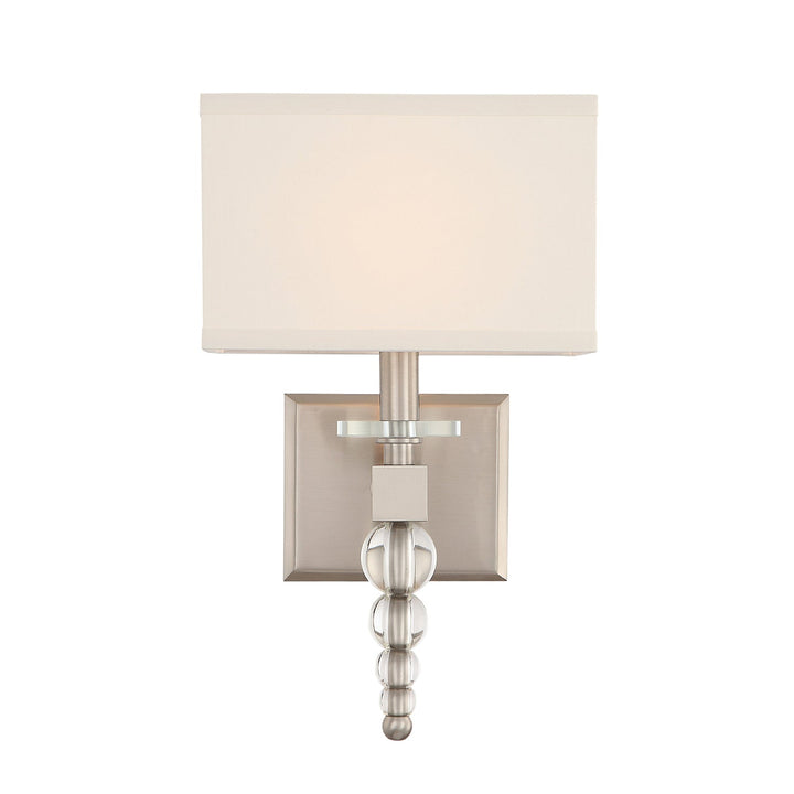 ##Antique Hardware## Clover 1 Light Brushed Nickel Sconce