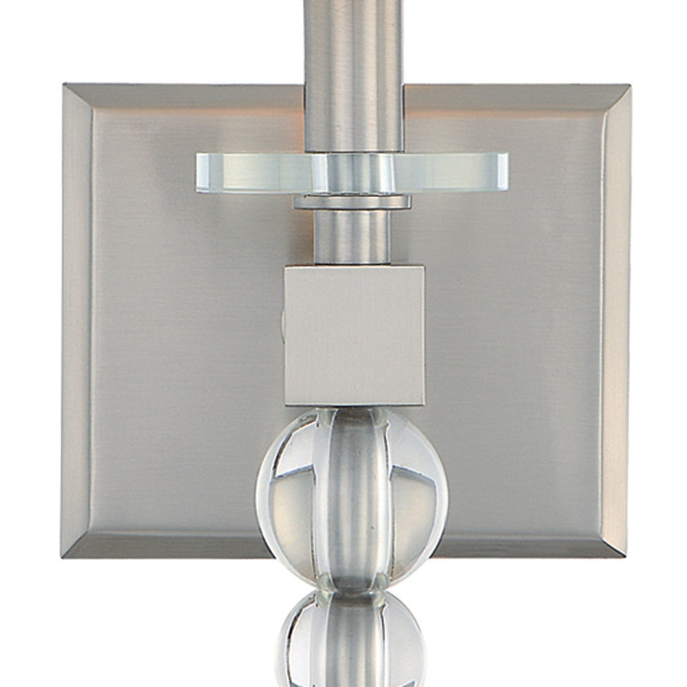 ##Antique Hardware## Clover 1 Light Brushed Nickel Sconce
