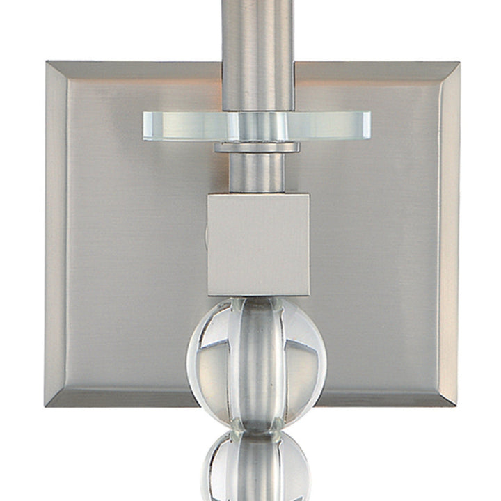 ##Antique Hardware## Clover 1 Light Brushed Nickel Sconce