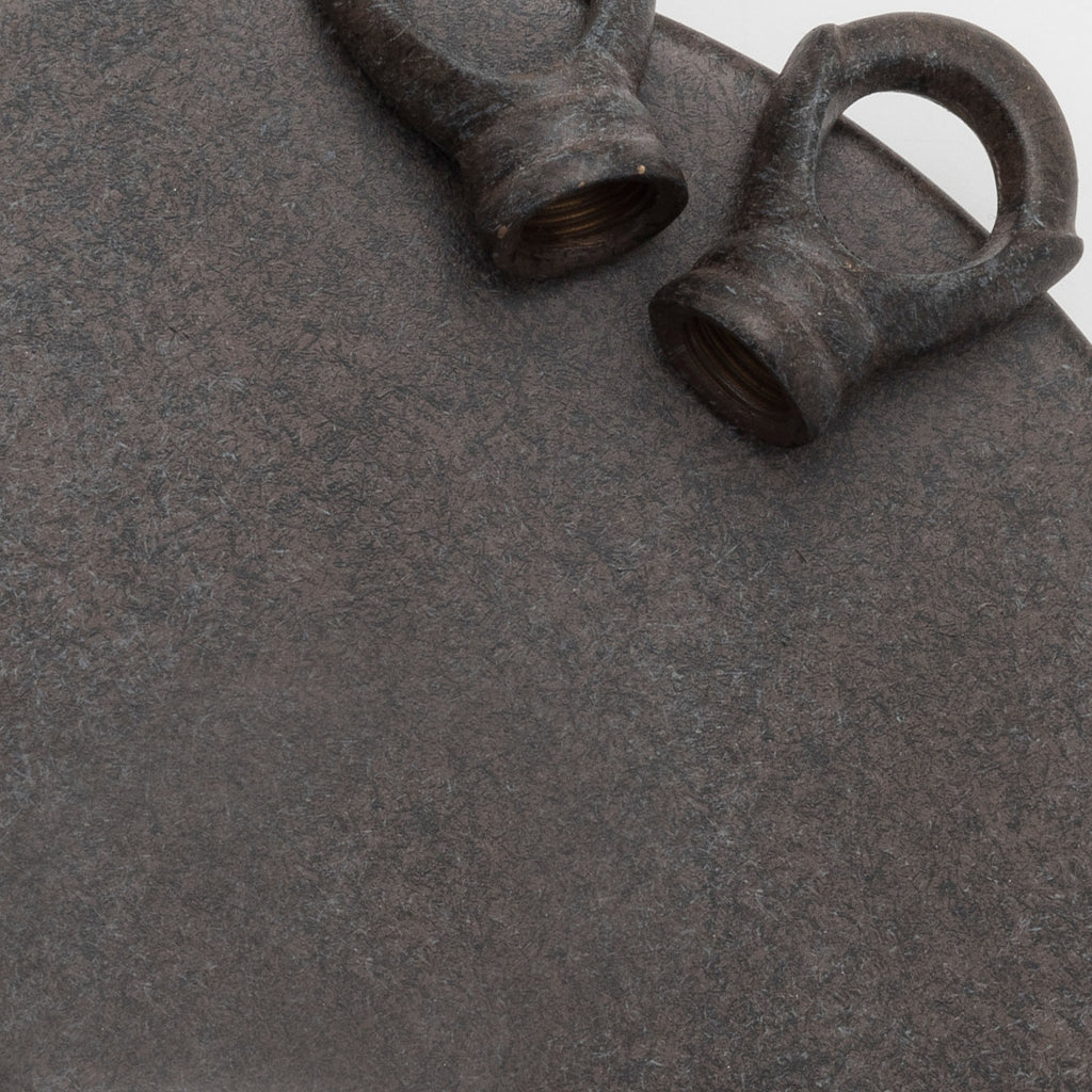 ##Antique Hardware## Alister 5 Light Charcoal Bronze Flush Mount