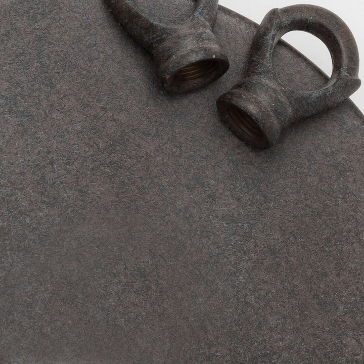 ##Antique Hardware## Alister 5 Light Charcoal Bronze Flush Mount