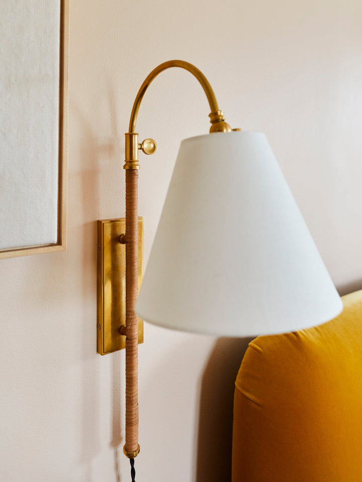 ##Antique Hardware## Curves No.1 Plug-in Sconce