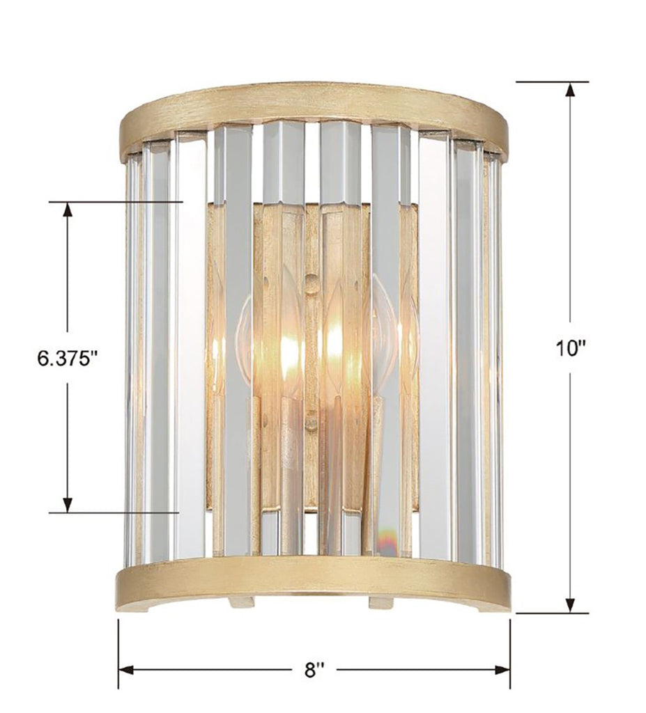 ##Antique Hardware## Darcy 2 Light Distressed Twilight Sconce