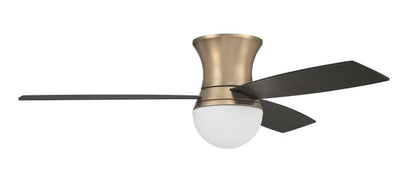 ##Antique Hardware## 52" Daybreak in Satin Brass w/ Flat Black/Black Walnut Blades