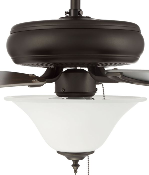 ##Antique Hardware## 52" Decorator's Choice 2 Light in Espresso w/ Walnut/Espresso Blades