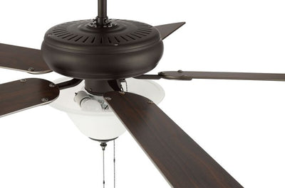 ##Antique Hardware## 52" Decorator's Choice 2 Light in Espresso w/ Walnut/Espresso Blades