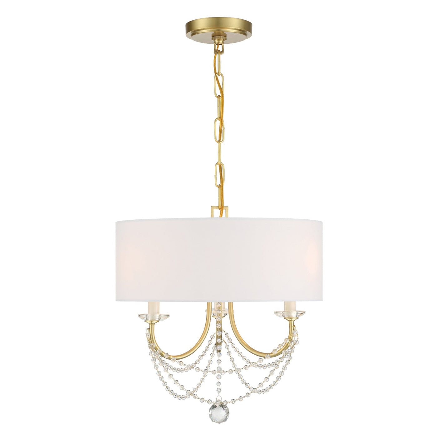 Antique Hardware Delilah 3 Light Aged Brass Mini Chandelier Chandelier