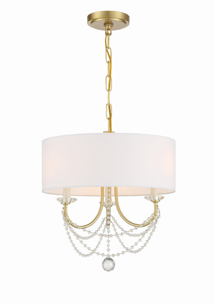 Antique Hardware Delilah 3 Light Aged Brass Mini Chandelier Chandelier