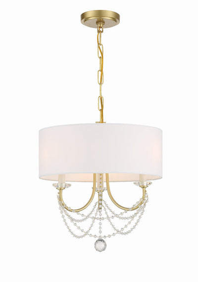 Antique Hardware Delilah 3 Light Aged Brass Mini Chandelier Chandelier