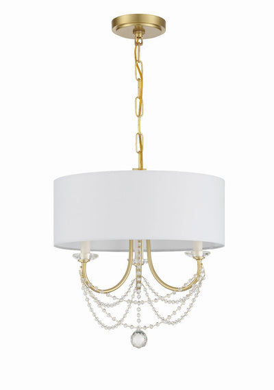 Antique Hardware Delilah 3 Light Aged Brass Mini Chandelier Chandelier