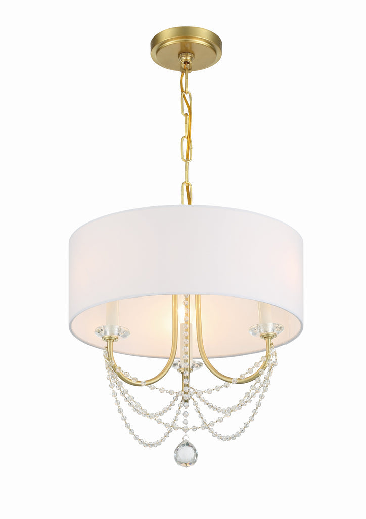 Antique Hardware Delilah 3 Light Aged Brass Mini Chandelier Chandelier