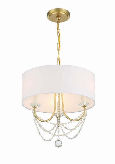 Antique Hardware Delilah 3 Light Aged Brass Mini Chandelier Chandelier