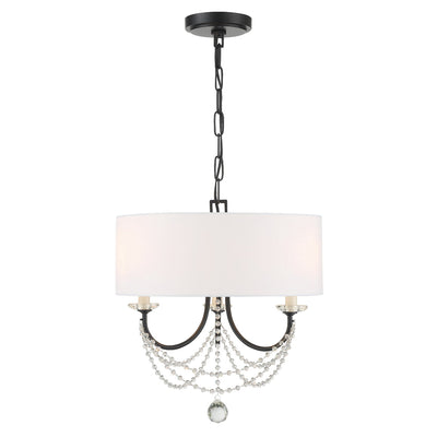 Antique Hardware Delilah 3 Light Matte Black Mini Chandelier Chandelier
