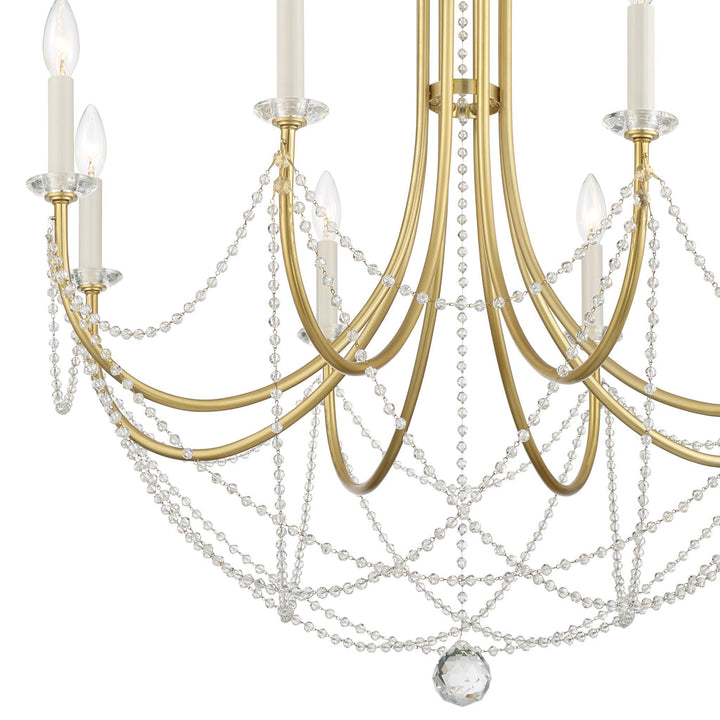 ##Antique Hardware## Delilah 8 Light Aged Brass Chandelier