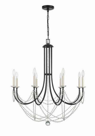 Antique Hardware Delilah 8 Light Matte Black Chandelier Chandelier