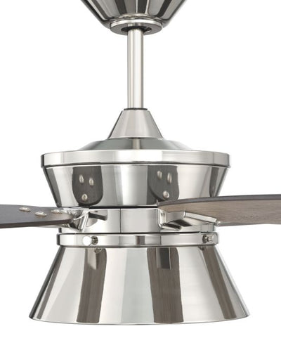 ##Antique Hardware## 52" Dominick in Polished Nickel w/ Driftwood/Greywood Blades