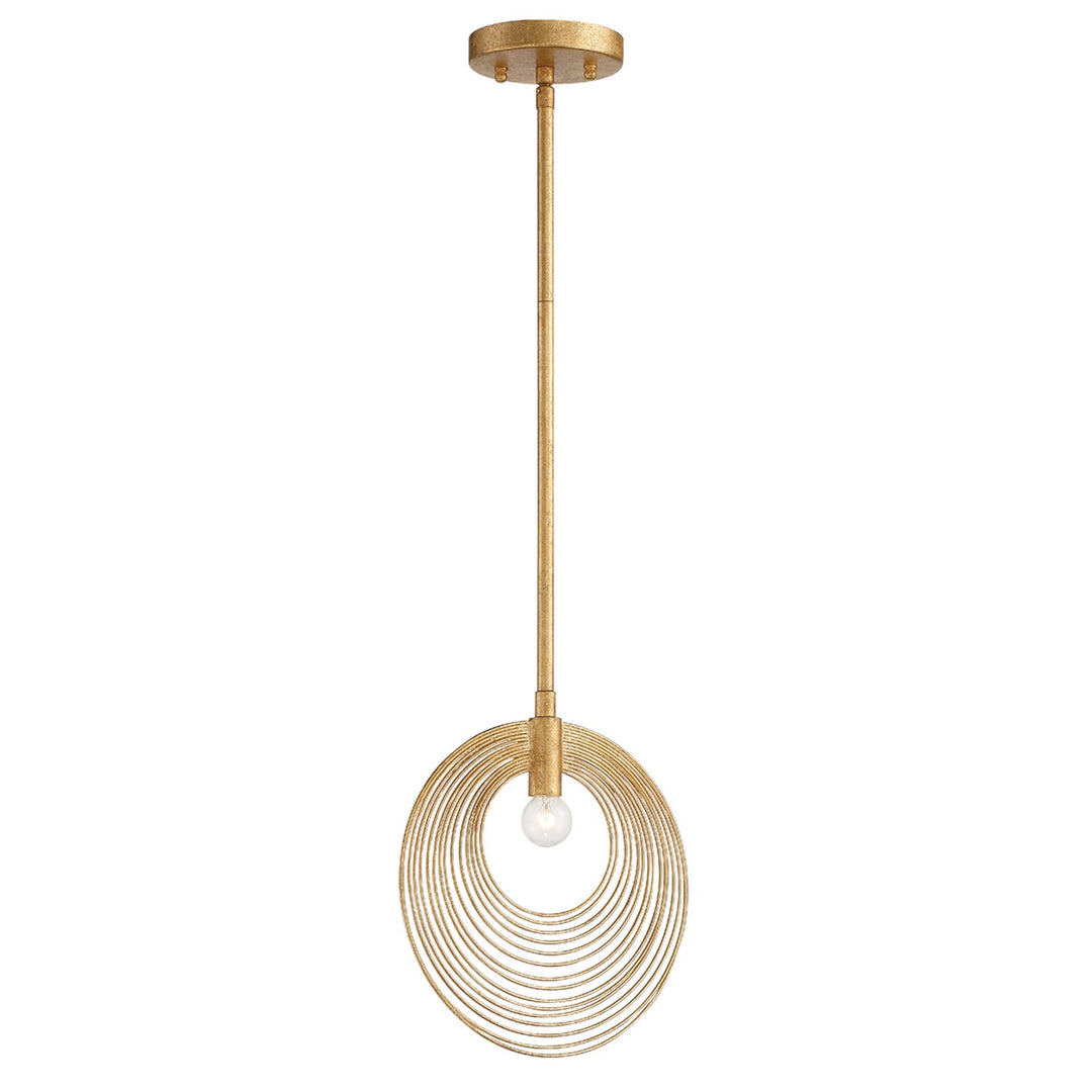 ##Antique Hardware## Doral 1 Light Renaissance Gold Mini Pendant