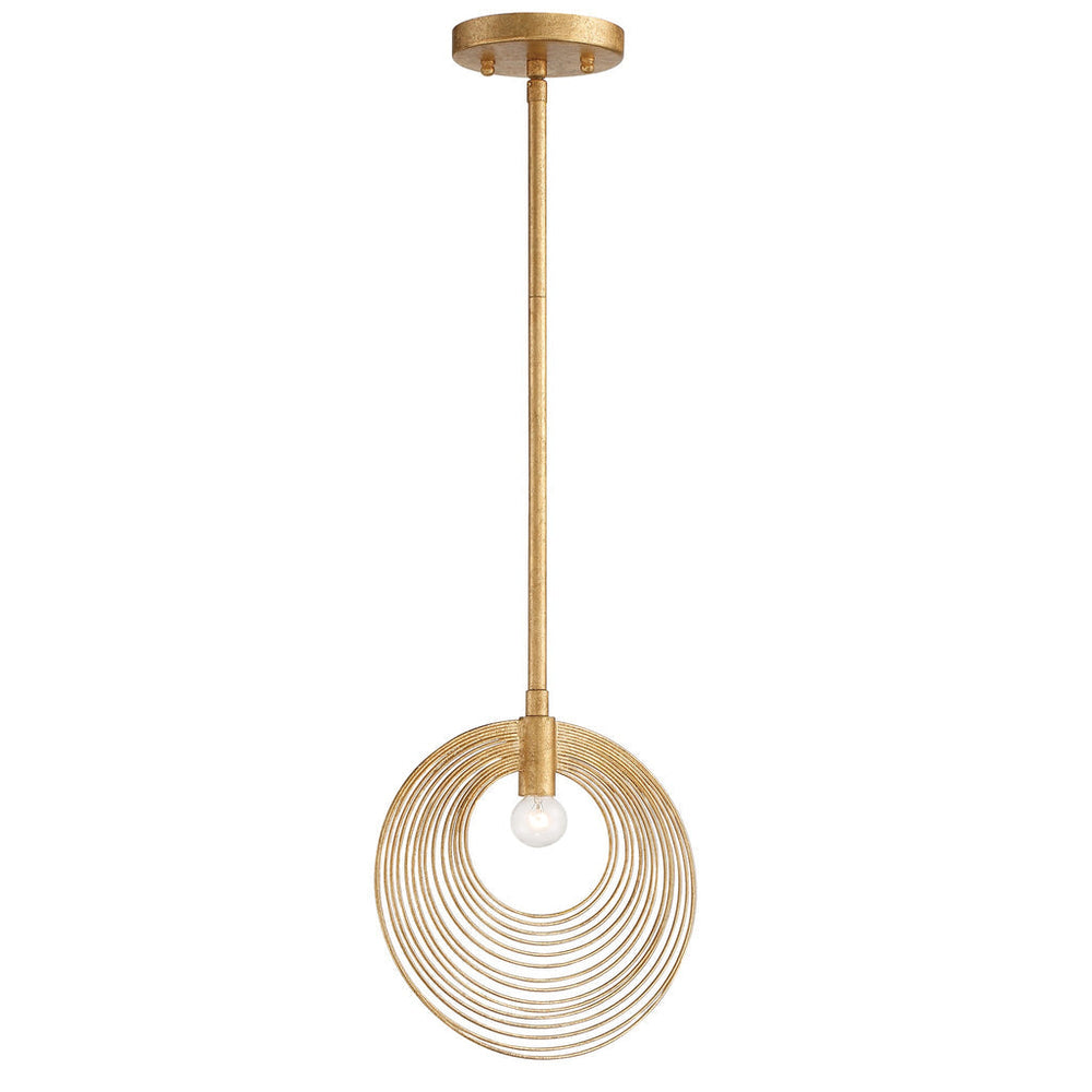 ##Antique Hardware## Doral 1 Light Renaissance Gold Mini Pendant