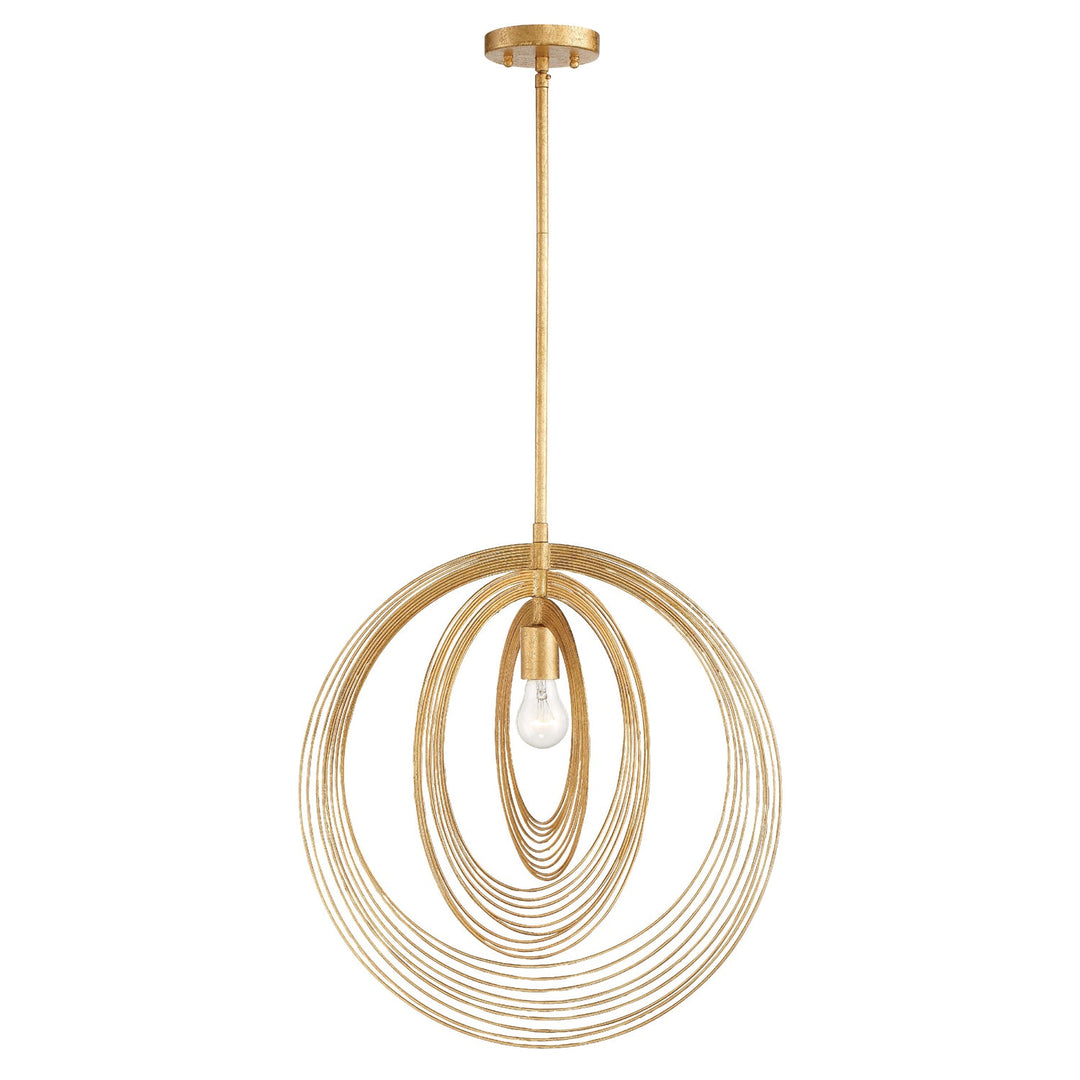 ##Antique Hardware## Doral 1 Light Renaissance Gold Pendant