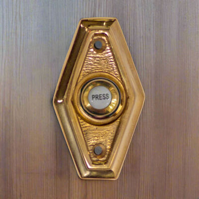 Antique Hardware 2 1/2 Inch Solid Brass Art Deco Style Doorbell Button (Several Finishes Available) DOORBELL