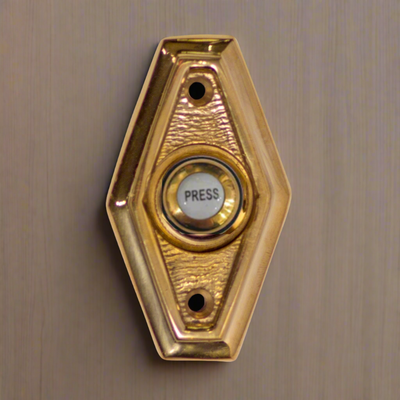 Antique Hardware 2 1/2 Inch Solid Brass Art Deco Style Doorbell Button (Several Finishes Available) DOORBELL