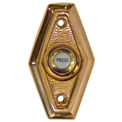 Antique Hardware 2 1/2 Inch Solid Brass Art Deco Style Doorbell Button (Several Finishes Available) DOORBELL