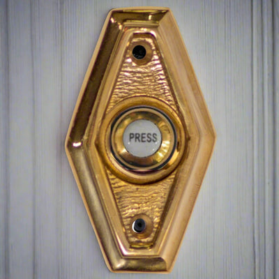 Antique Hardware 2 1/2 Inch Solid Brass Art Deco Style Doorbell Button (Several Finishes Available) DOORBELL