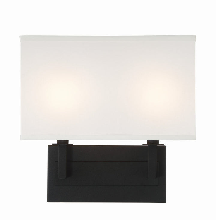 ##Antique Hardware## Durham 2 Light Black Forged Sconce