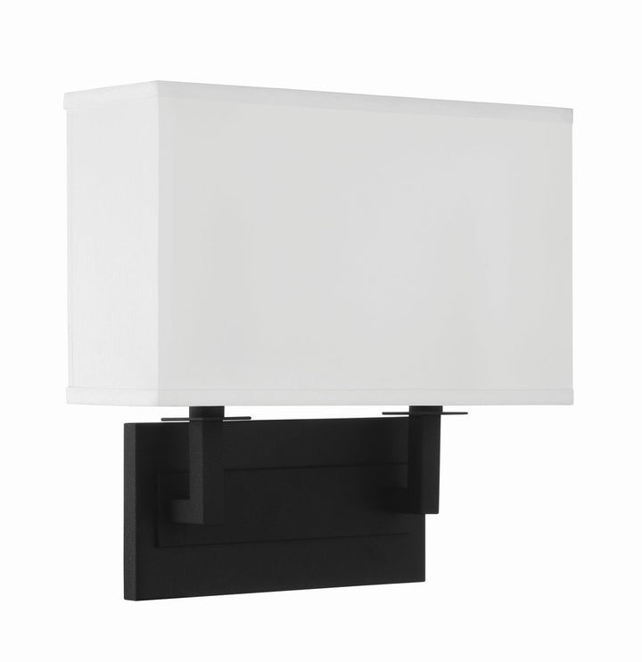 ##Antique Hardware## Durham 2 Light Black Forged Sconce