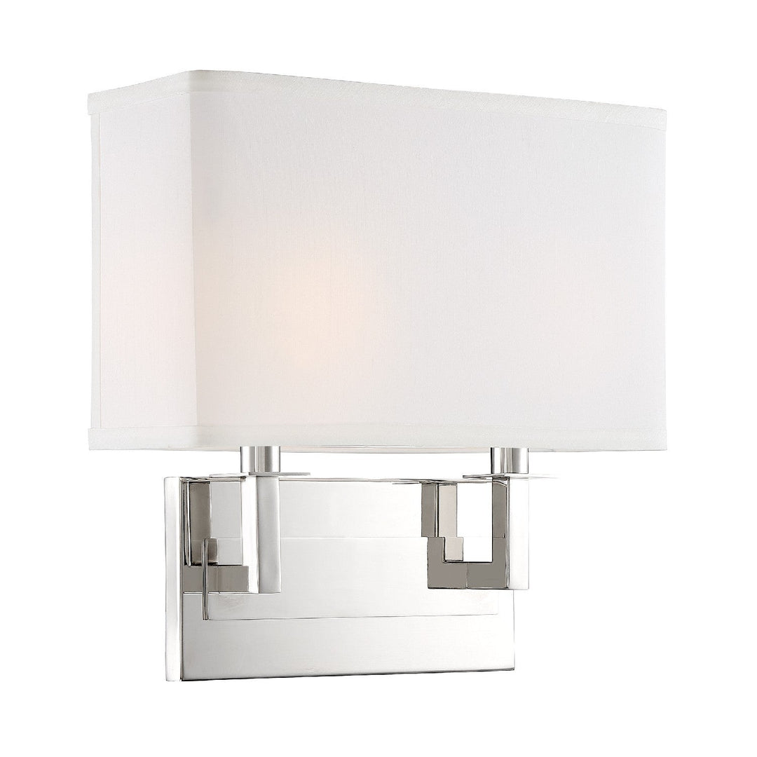 ##Antique Hardware## Durham 2 Light Polished Nickel Sconce