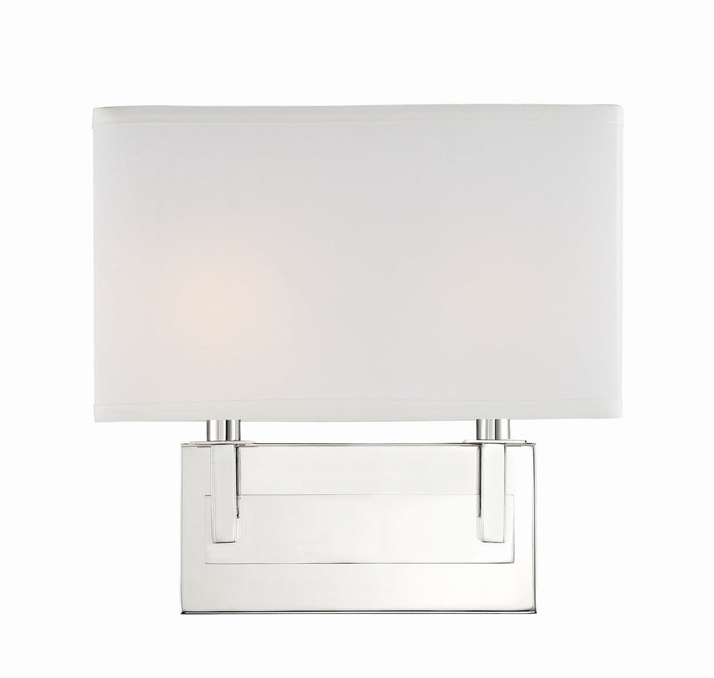 ##Antique Hardware## Durham 2 Light Polished Nickel Sconce