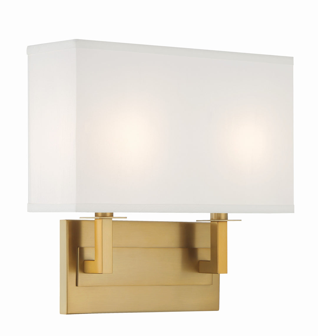 ##Antique Hardware## Durham 2 Light Vibrant Gold Sconce