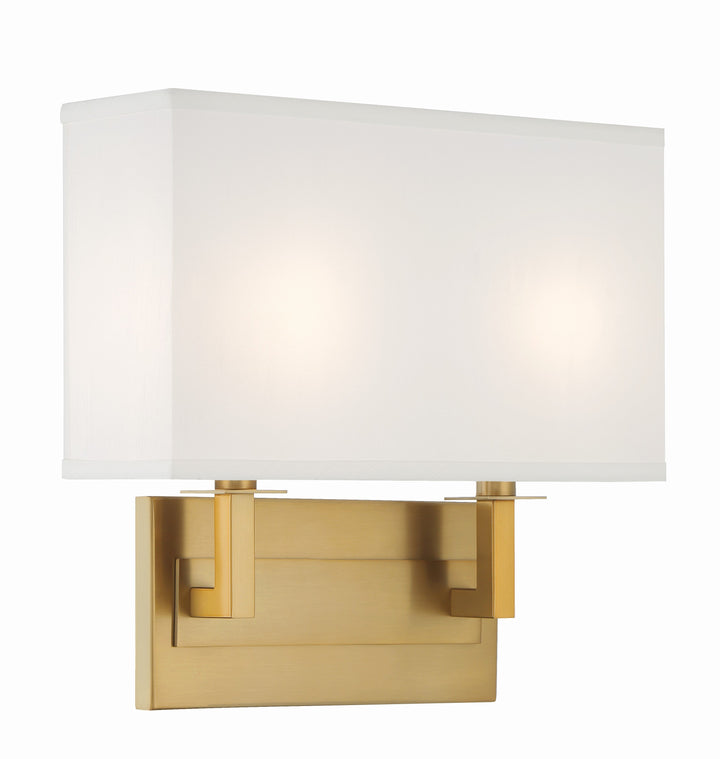 ##Antique Hardware## Durham 2 Light Vibrant Gold Sconce