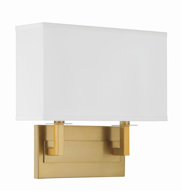 ##Antique Hardware## Durham 2 Light Vibrant Gold Sconce