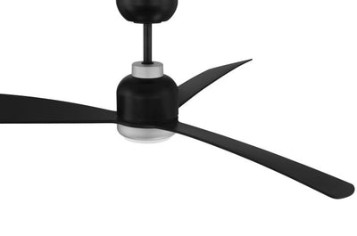 ##Antique Hardware## 52" Donovan, Flat Black/Painted Nickel finish, Flat black Blades, Light kit Included (Optional)
