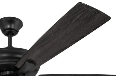 ##Antique Hardware## 52" Eos Clear 4 Light in Flat Black w/ Flat Black/Greywood Blades