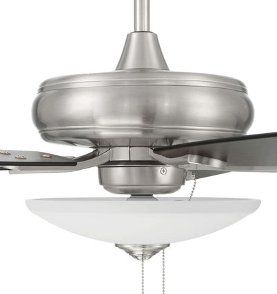 ##Antique Hardware## 52" Eos 3 Light Bowl in Brushed Polished Nickel w/ Brushed Nickel/Greywood Blades