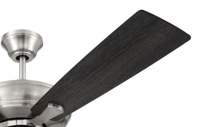 ##Antique Hardware## 52" Eos 3 Light Bowl in Brushed Polished Nickel w/ Brushed Nickel/Greywood Blades