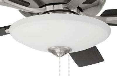 ##Antique Hardware## 52" Eos 3 Light Bowl in Brushed Polished Nickel w/ Brushed Nickel/Greywood Blades