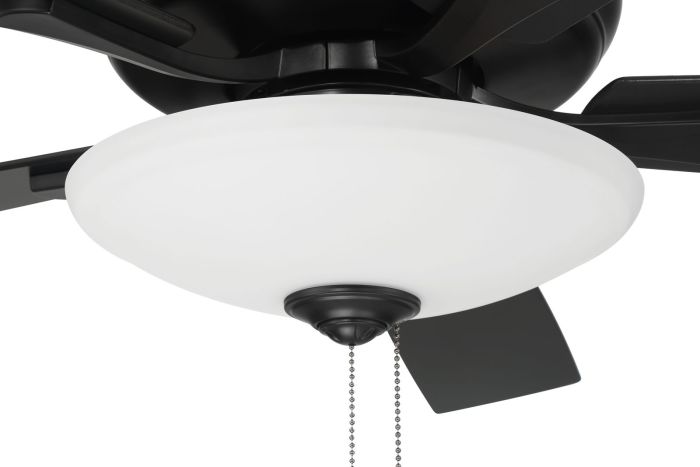 ##Antique Hardware## 52" Eos 3 Light Bowl in Flat Black w/ Flat Black/Greywood Blades
