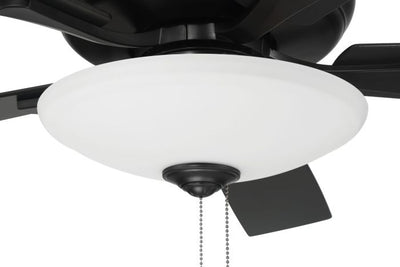 ##Antique Hardware## 52" Eos 3 Light Bowl in Flat Black w/ Flat Black/Greywood Blades