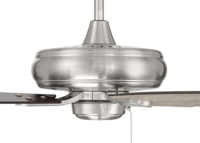 ##Antique Hardware## 52" Eos in Brushed Polished Nickel w/ Driftwood/Walnut Blades