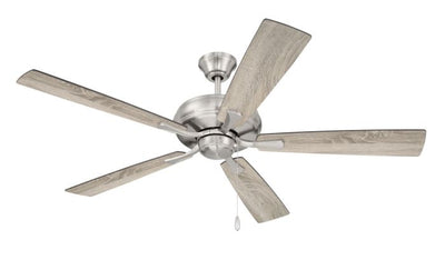 ##Antique Hardware## 52" Eos in Brushed Polished Nickel w/ Driftwood/Walnut Blades
